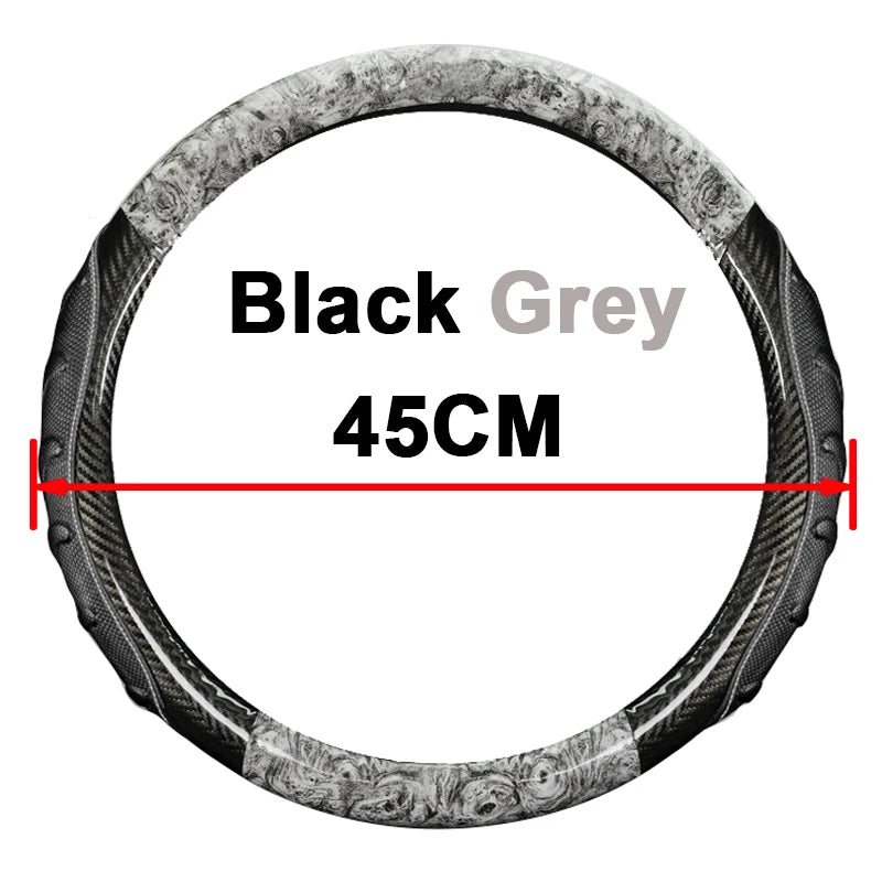 Car Truck PU Leather Embossed Steering Wheel Cover Steering-Wheel For Auto Diameters 36 38 40 42 45 47 50CM 7 Sizes to Choose