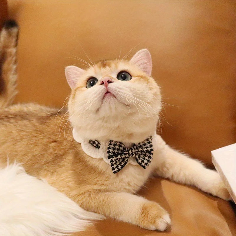 1PC Fashionable and Cute Cat Collar with Bowtie for Pet Cats and Dogs Great for Decoration and Photo Shoots