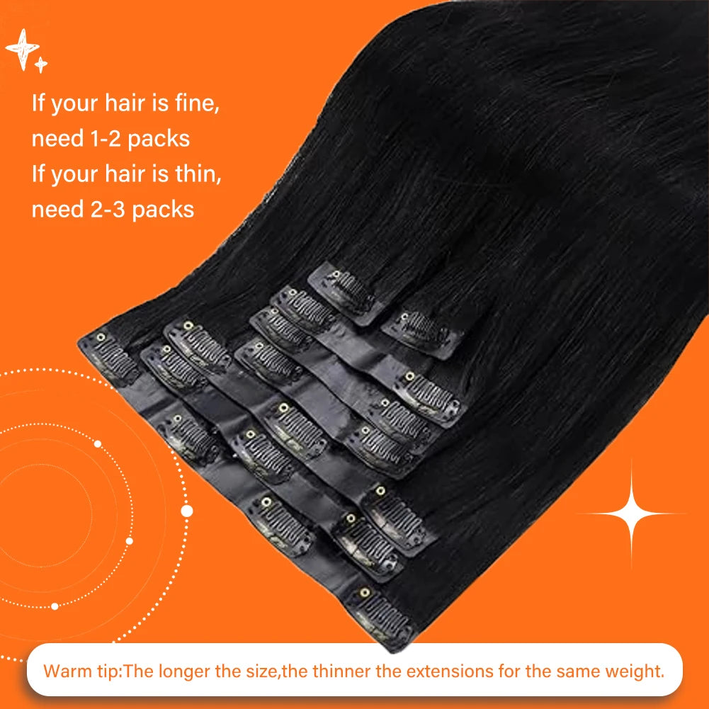 Full Shine Seamless Clip in Human Hair Extensions 8Pcs 100g&80g Pure Color Blond Hair Pu Clip on Remy Extension Skin Weft