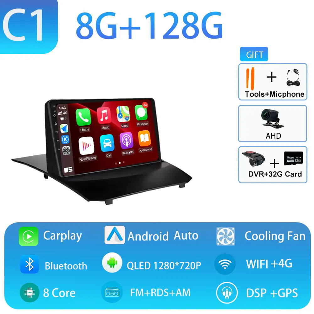 Car Stereo with Apple CarPlay & Android Auto, Compatible with Ford Fiesta Mk6