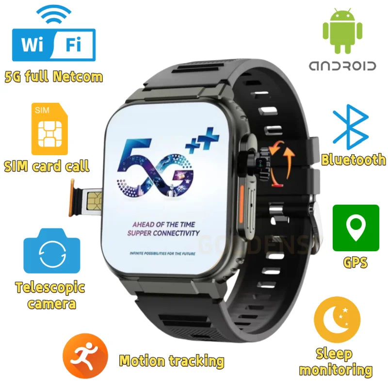 Microwear Ultra Ai3 Smartwatch 5G 180° Rotating Camera Google Play GPS WIFI 2.2inch Amoled HD Display 4G Calling Smartwatch Men