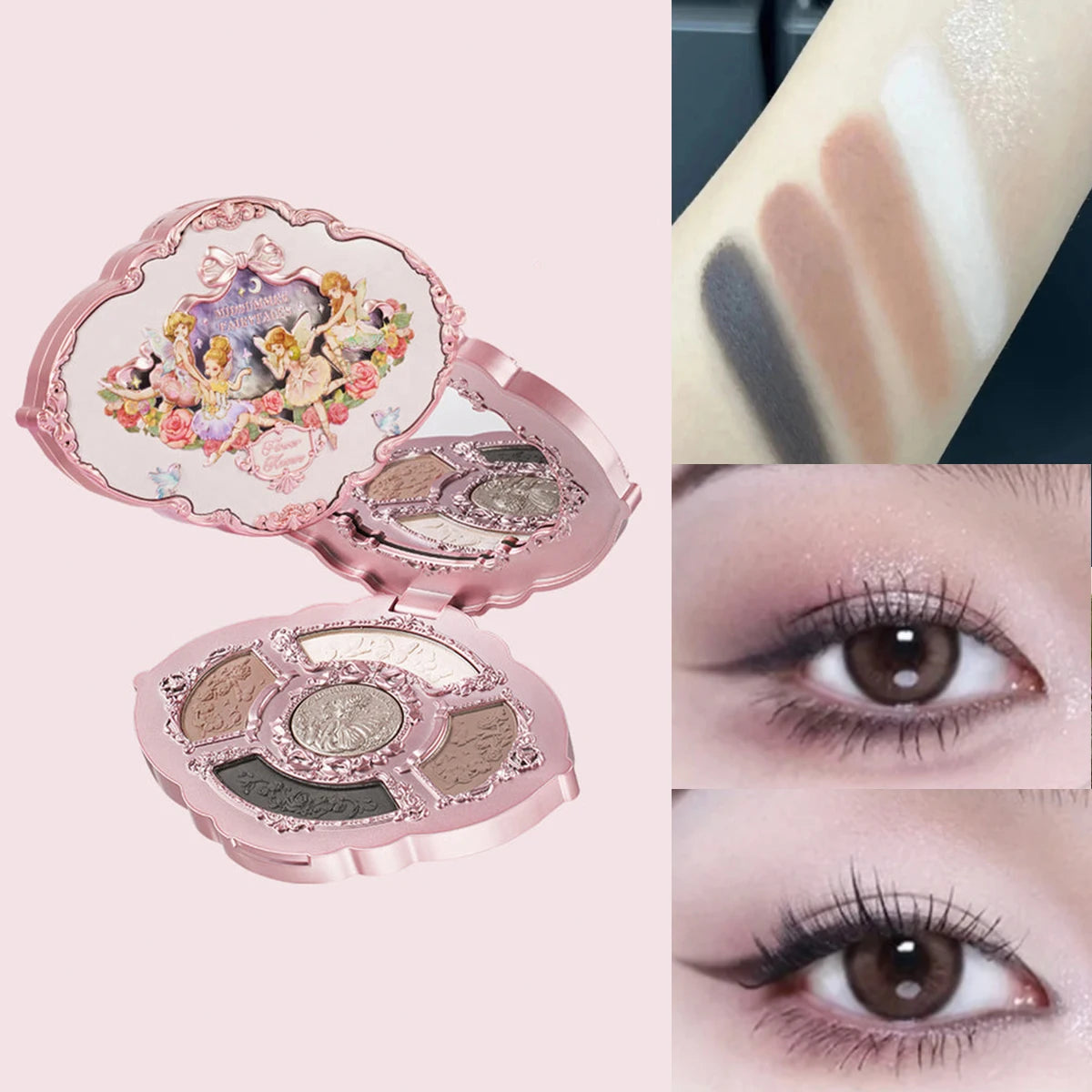 Flower Knows 2026 Bunny Garden Makeup Palette – Cute Rabbit Eyeshadow, Blush & Highlight All-in-One