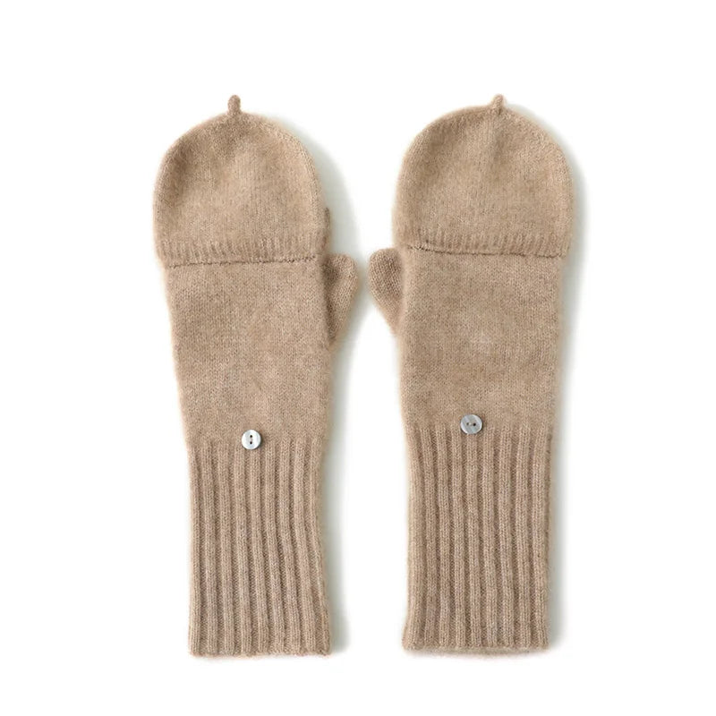 Convertible Flip-Top Mittens - Knit Fingerless Gloves for Adults - photo 12