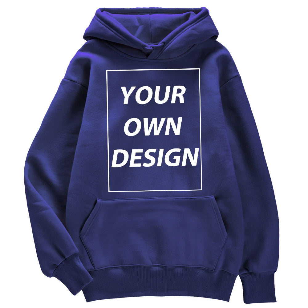 Custom Print Pullover Hoodie, Personalized Sweatshirt