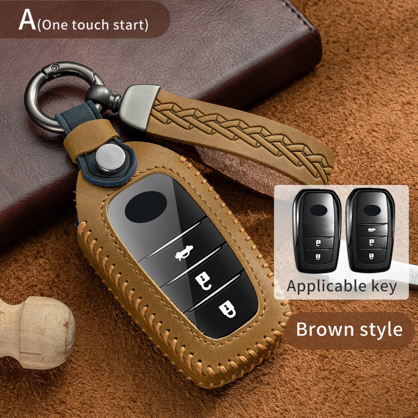 New Soft Leather TPU Car Key Case Cover For Toyota CHR Hilux Fortuner Land Cruiser 200 Camry Corolla Crown RAV4 Highland