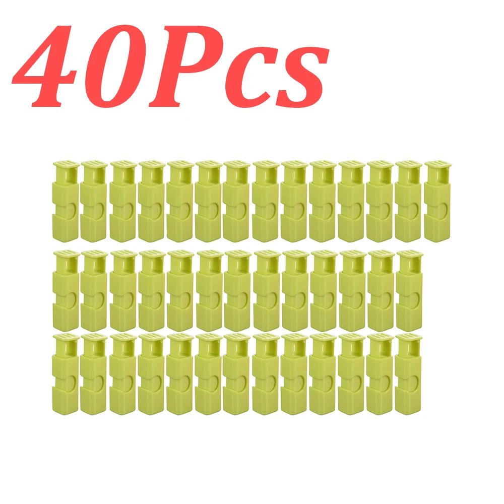 1-60Pcs Food Sealing Clips Squeeze Bread Bag Plastic Bag Sealing Clips Snack Bag Moisture-proof Fresh-keeping Clips Reusable