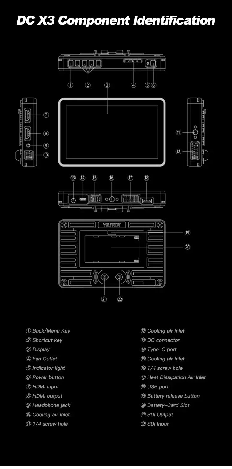 Viltrox DC-X2/DC-X3 Portable Monitor 6 Inch 2026 Nits 4K Touch Screen Profissional Photographic HD FHD Camera Monitor for Vedio
