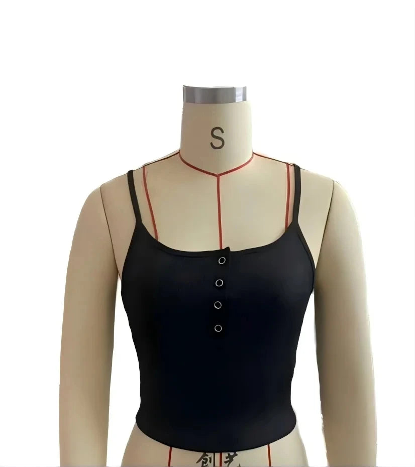 Women's corset-style cropped cami, Y2K tank — view 8 of 20