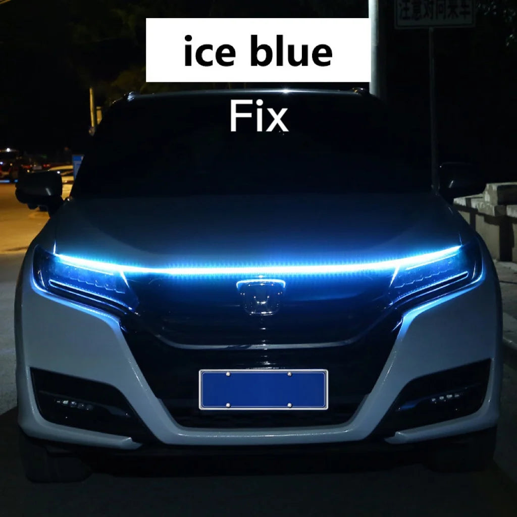 RXZ LED Daytime Running Light – Car Hood Decorative DRL Ambient Lamp 12V Scan Start Effect