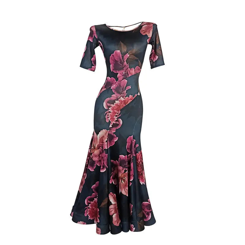 Women's fishbone swing ballroom dress