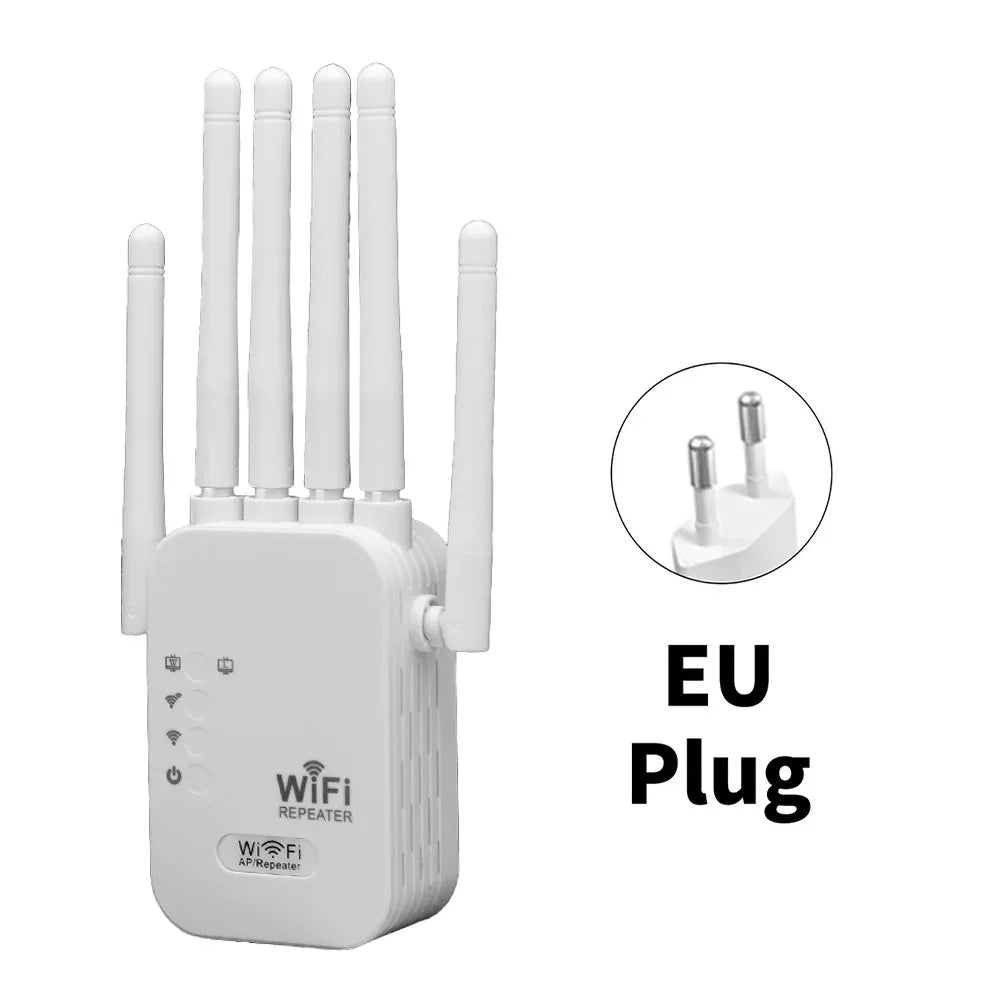 Kebidumei 1200Mbps Wireless WiFi Repeater WIFI Extender Signal Booster 2.4G 5G Dual-band Network 802.11ac WiFi Amplifier Router