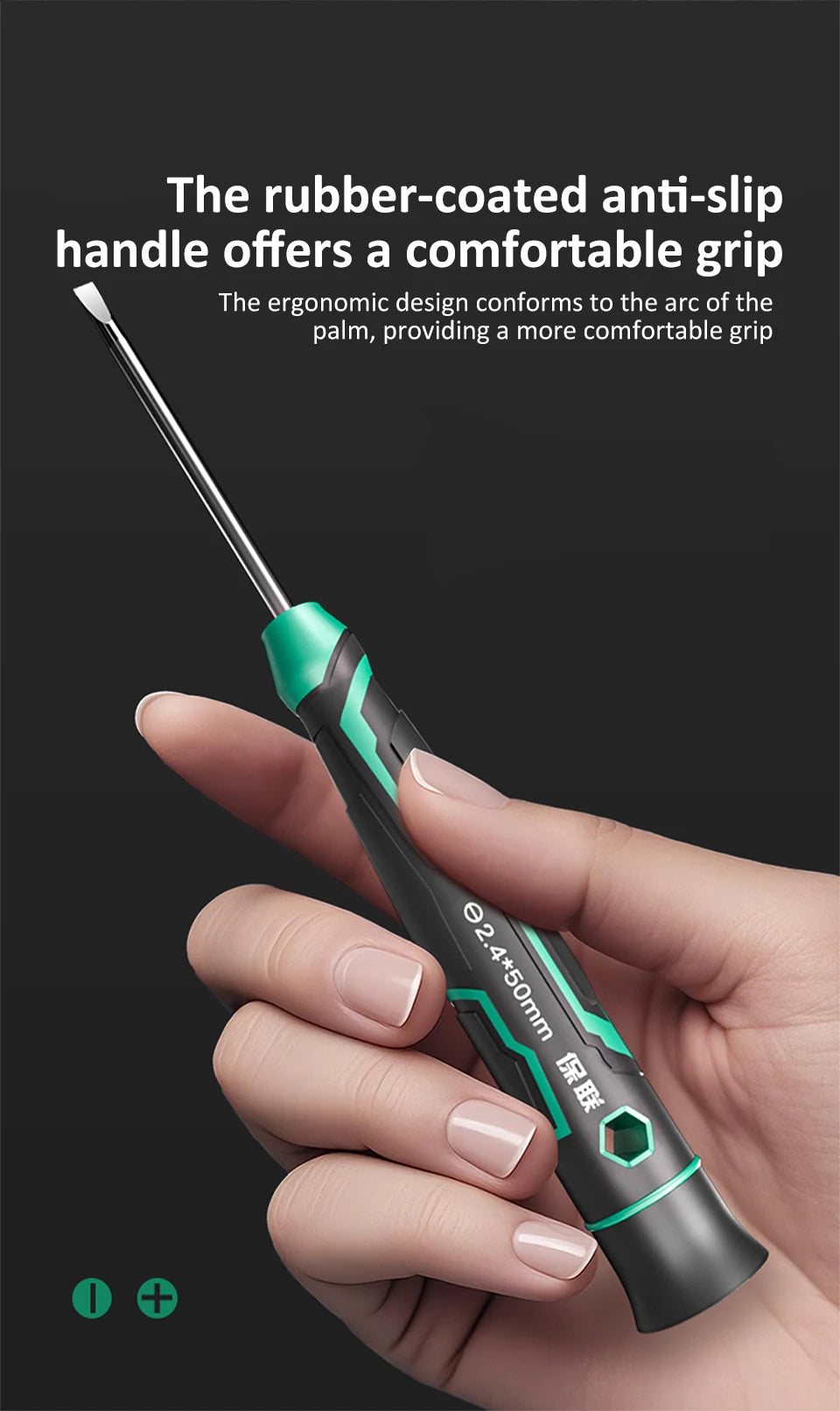 Precision Magnetic Screwdriver Anti-Slip Handle Phillips/Slotted Type Mini Screw Driver Installation and Disassembly Repair Tool