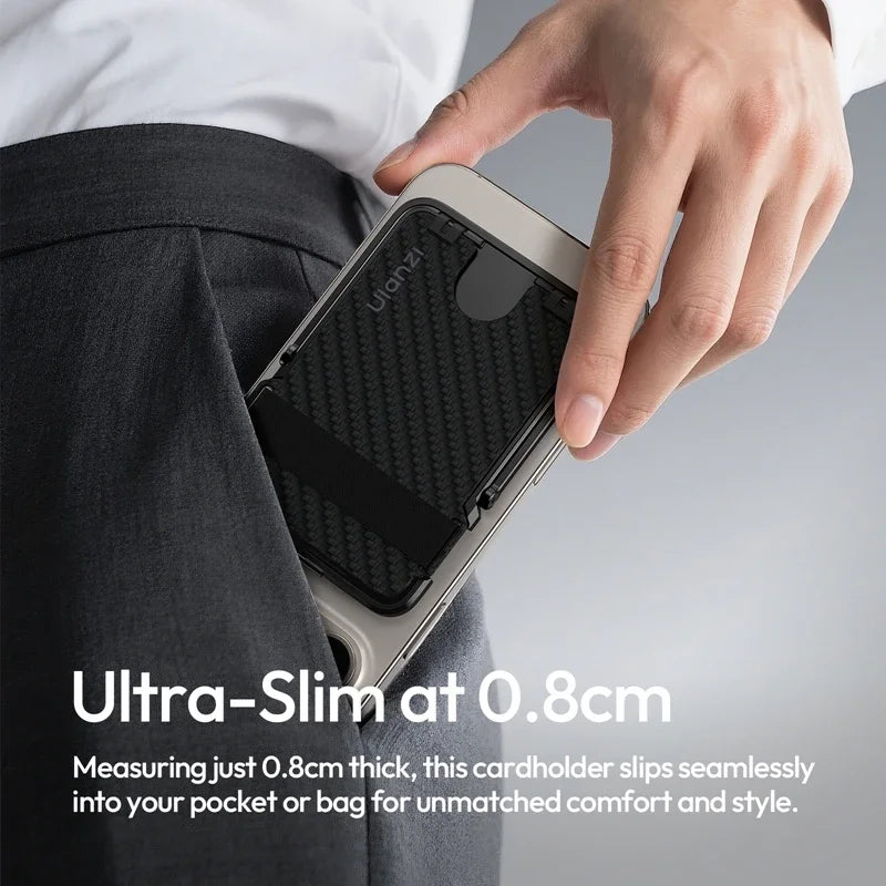 Original Ulanzi ML25 Aluminum Alloy Cardholder Phone Stand Double Side Magnetic Ring Portable Anti Scratch Foldable Fit
