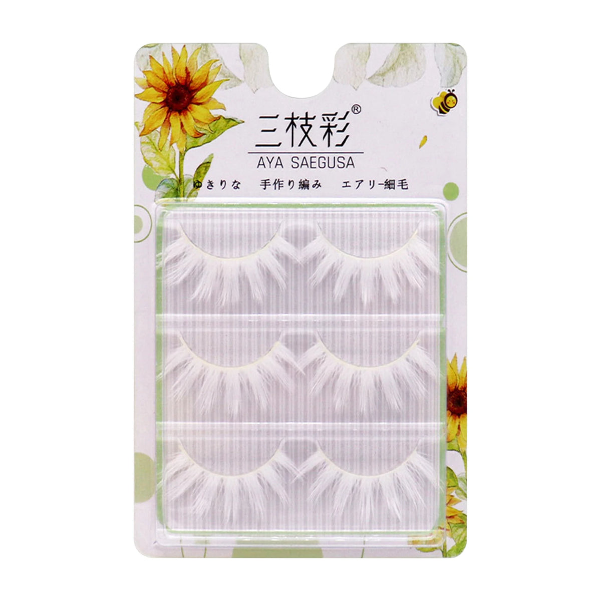 White Feather Lashes Strips Manga Cosplay False Eyelashes Full Srip Cluster Lashes Extensions Halloween Christmas Party Makeup