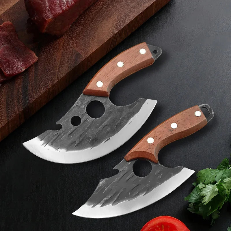 Multifunctional Knife Forged Kitchen Knife Stainless Steel Meat Cleaver Boning Knife with Bottle Opener Pocket With Knife Cover