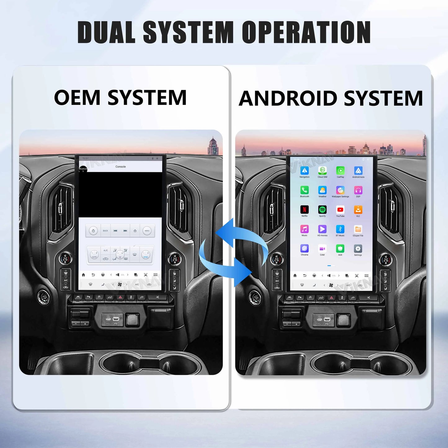 17.2" Android14 Car Radio For GMC Sierra Chevrolet Silverado 2019-2024 Touch Screen With LCD Knob Carplay Android Auto Player
