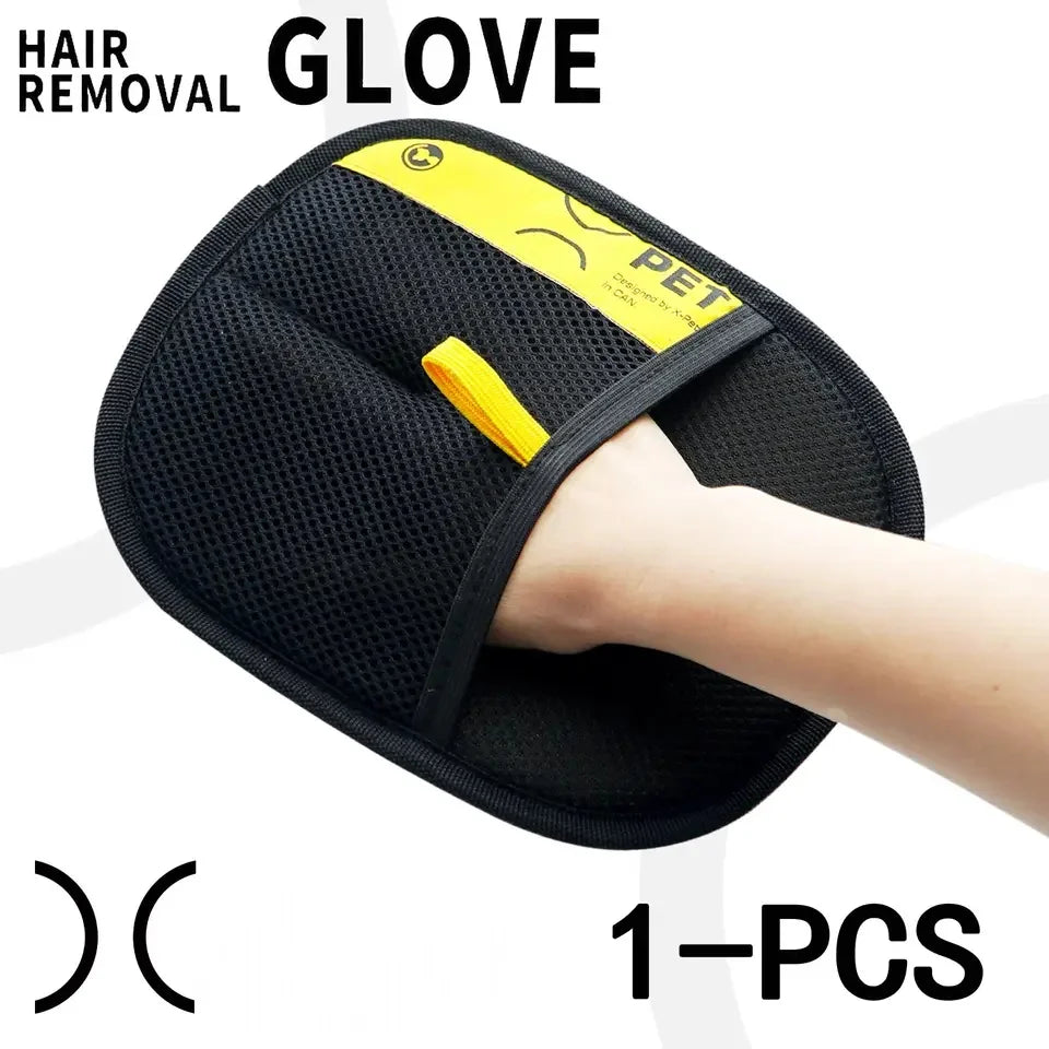Two-Way Electrostatic Pet Hair Removal Glove – Static Brush for Cat & Dog Fur on Clothes & Furniture | 1–2 Pack