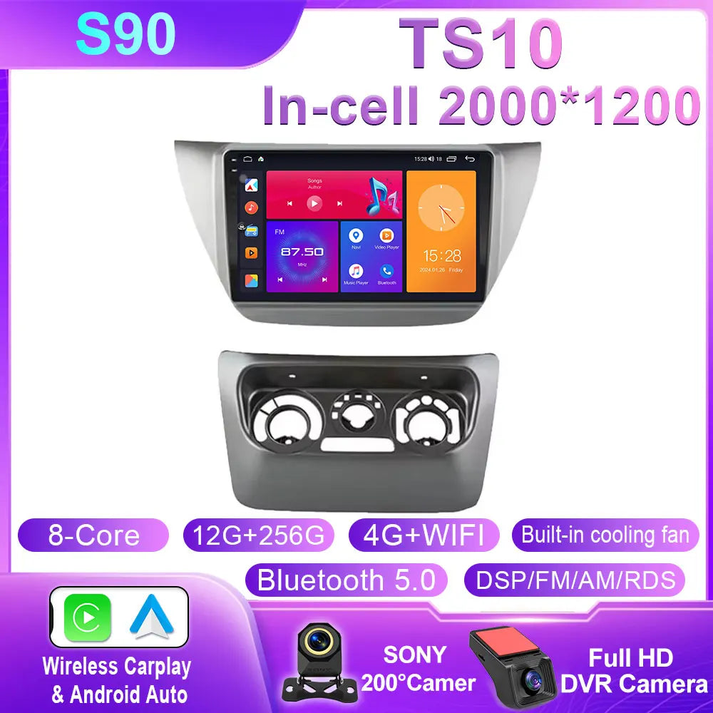 Car Stereo with Apple CarPlay & Android Auto, Compatible with Mitsubishi Lancer 9 CS (2000-2010)