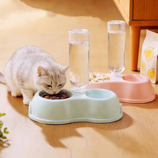 Double Dog Bowl with 500 ml Water Tank - Feeding Station