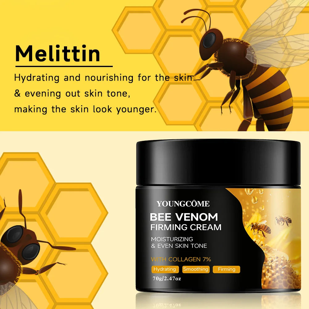YOUNGCOME Bee Venom & Collagen Face & Neck Cream – Firming, Anti-Aging, Whitening & Deep Hydration | CPNP Certified | 40g & 70g