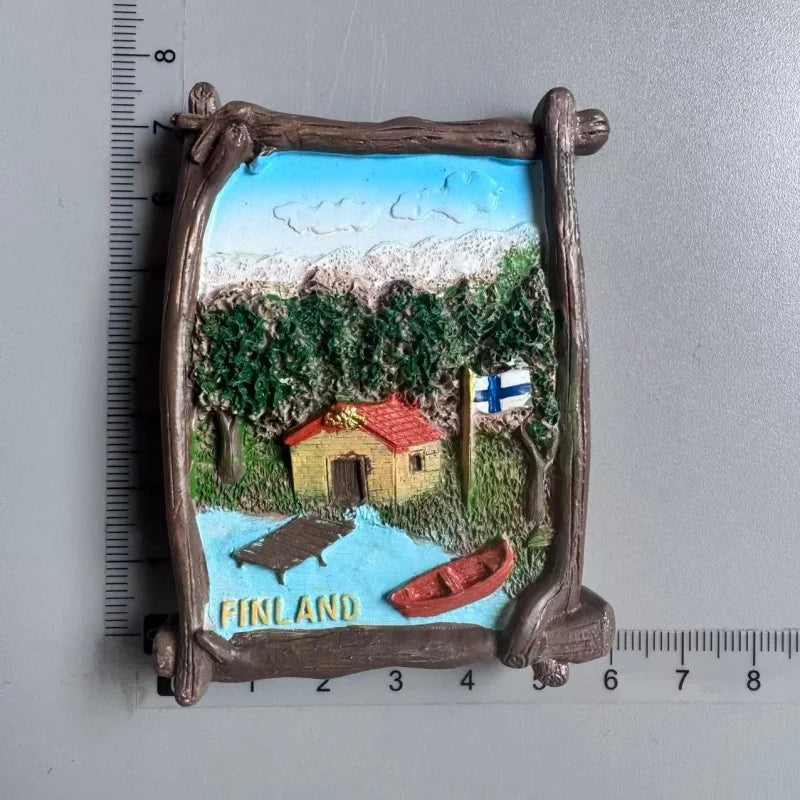 Finland Tourist Souvenir Fridge Magnets Helsinki Bengtskar Turku Cathedral Suomi Lapland Aurora Moose Finnish Reindeer HomeDecor