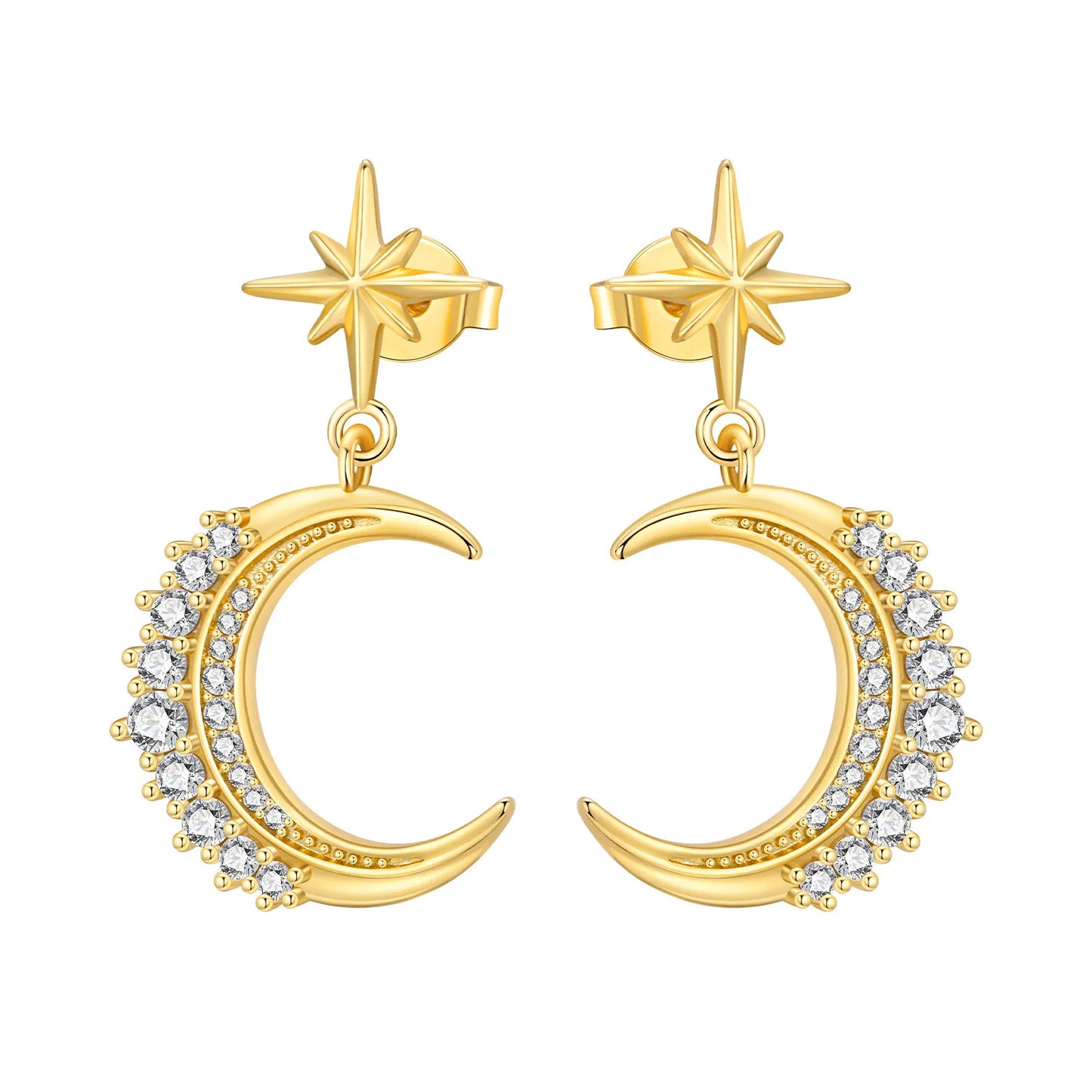 Original 2026 S925 Sterling Silver Zircon 18K Gold Lining Vintage Hoop Earrings for Women Birthday Party Wedding Gift Jewellery