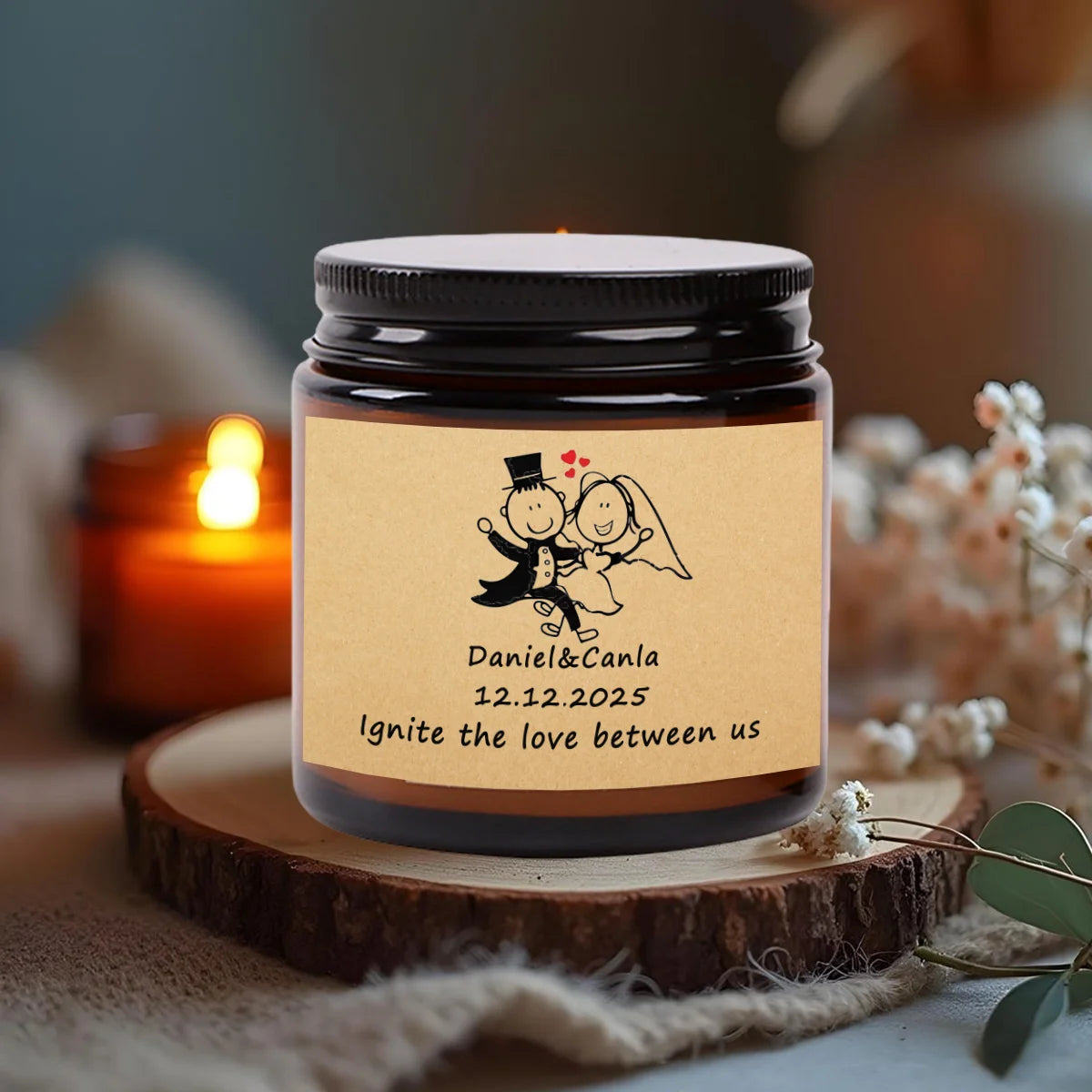 Custom Photo Scented Candle - 3.5oz Personalized Aromatherapy Gift