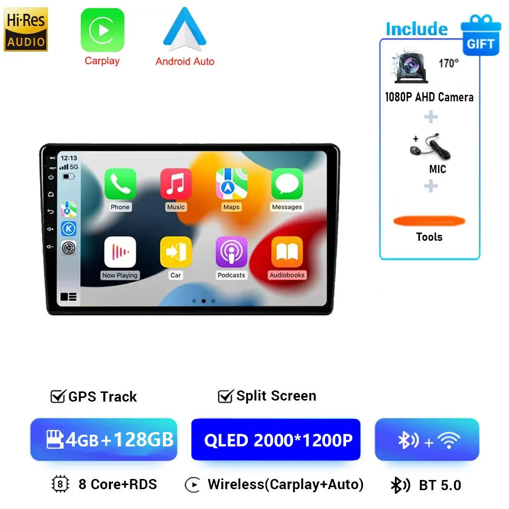 Android 16 Carplay For Citroen C5 2008-2017 Car Radio Auto 4G GPS Navigation Multimedia Video Player Stereo Multimedia Video