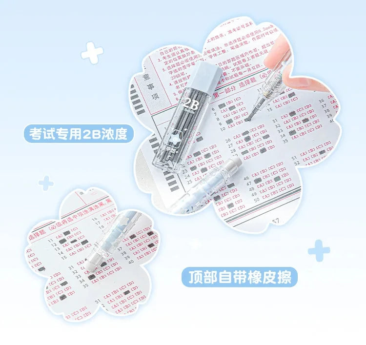 Kawaii Retro Japanese 2B Mechanical Pencil Set for Students