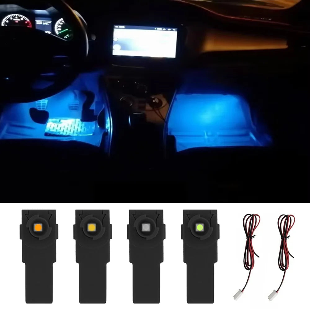 2/4 Pcs 12V LED Inner Ambient light For Toyota/Lexus/Honda/Mazda/Subaru Compatible Illumination Foot Lamp Glove Box Lamp