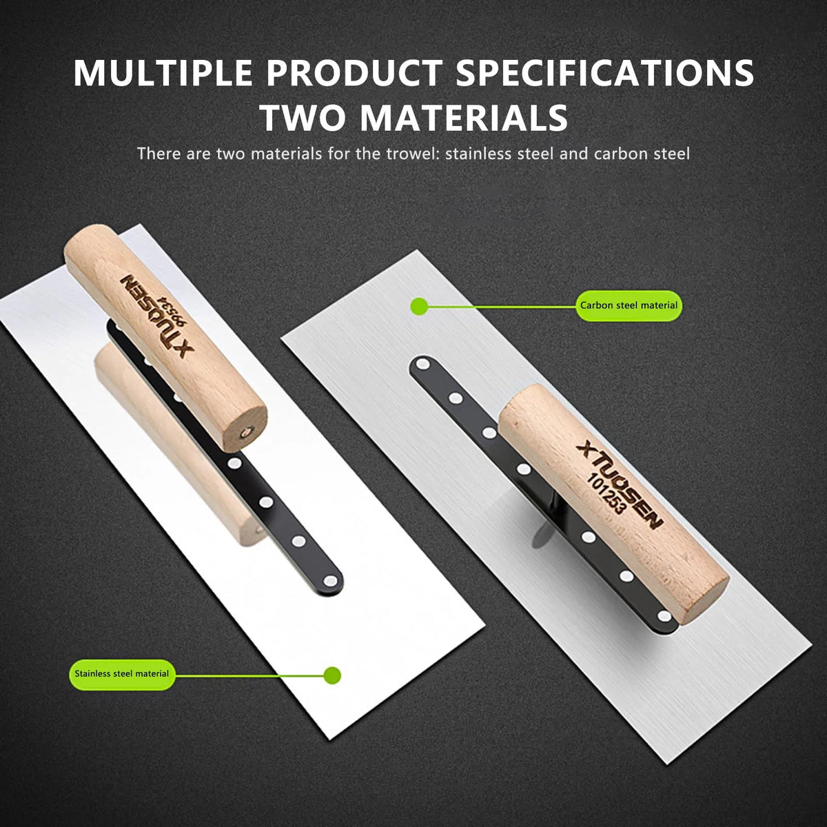 Stainless Steel Bricklaying Trowel, Cement Plastering Scraper