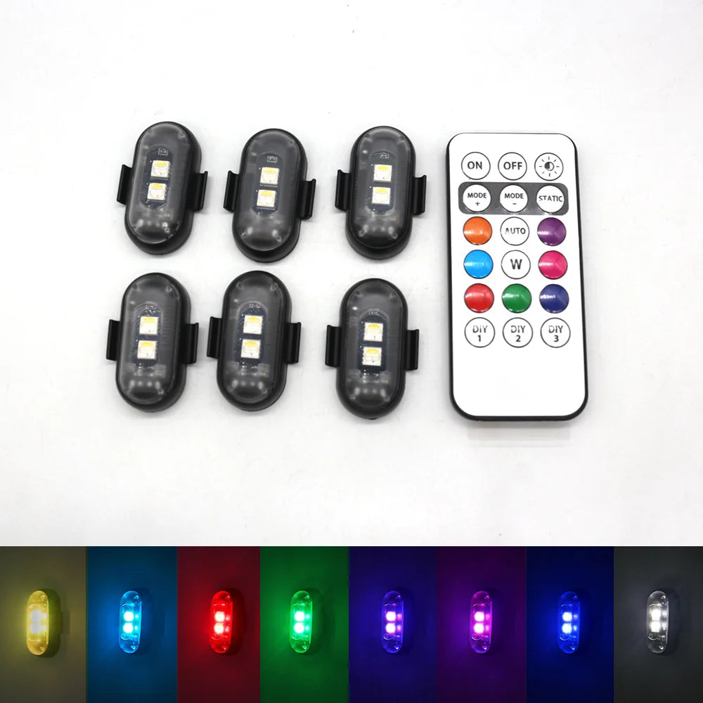 Car LED Warning Light – Rechargeable Wireless Multifunctional Safety Light with Remote Control