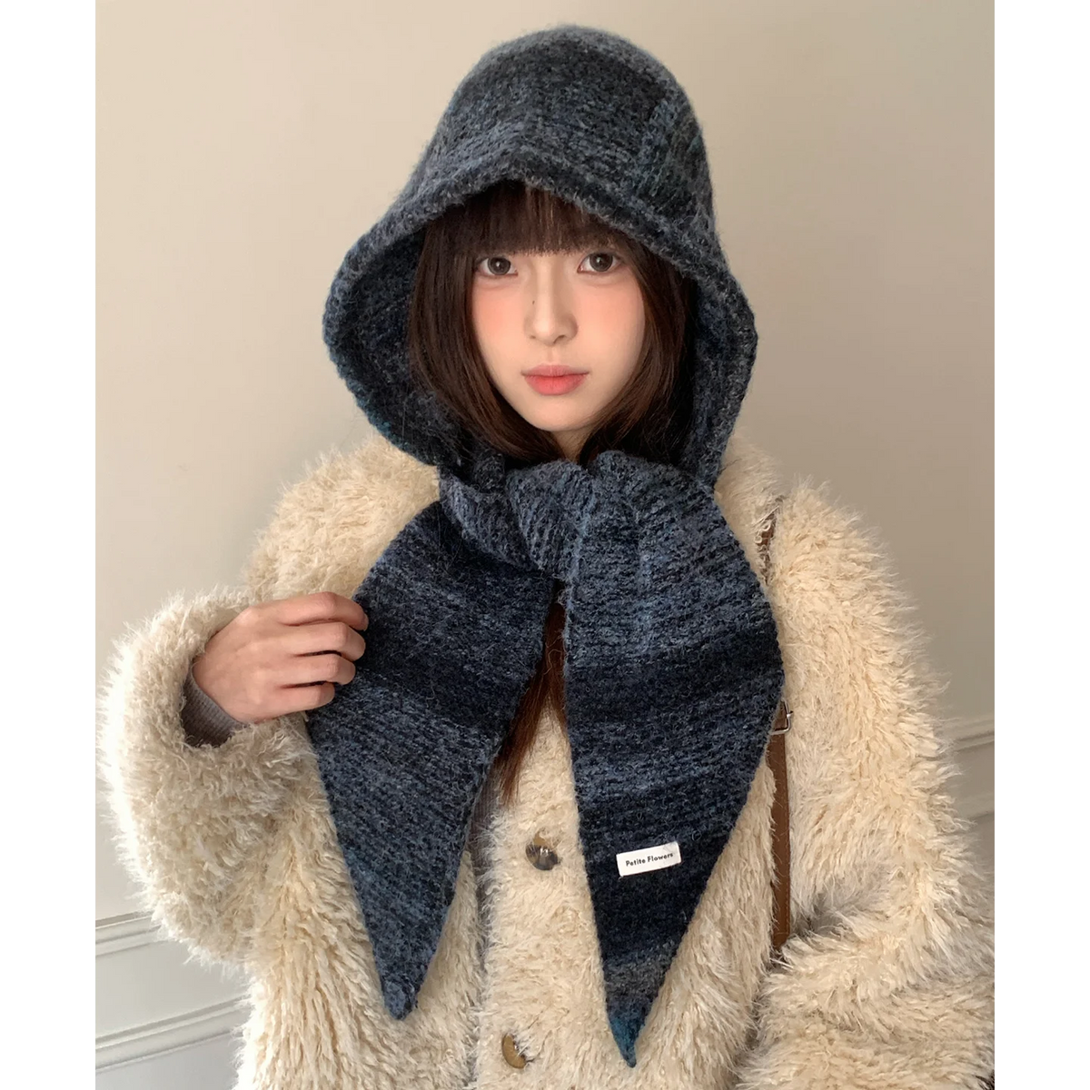 Women's Hooded Scarf and Hat Set - Balaclava Style Winter Wrap - photo 9