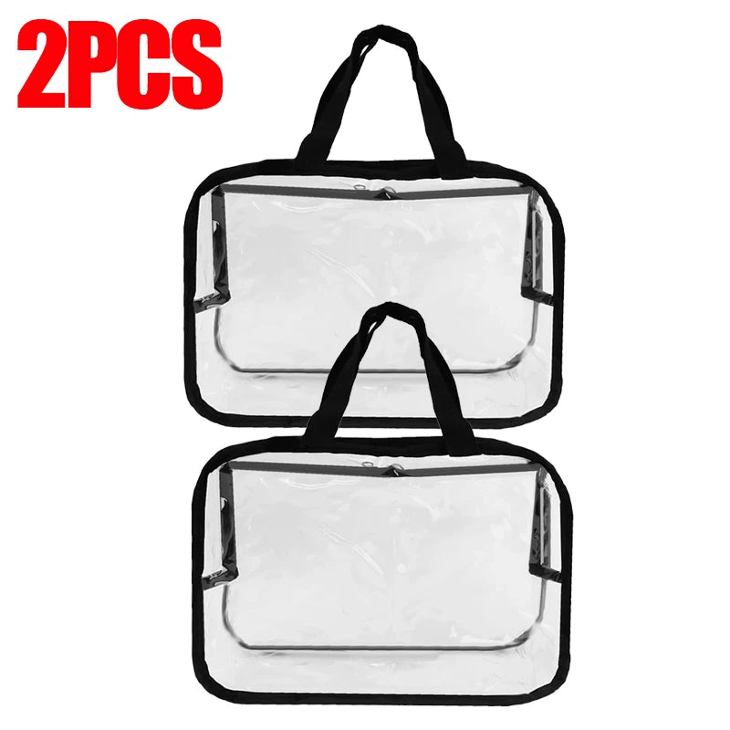 6/1x Large Toys Storage Bag Reusable Clear PVC Bags For Books Building Blocks Organizer Portable Travel Waterproof Container Bag