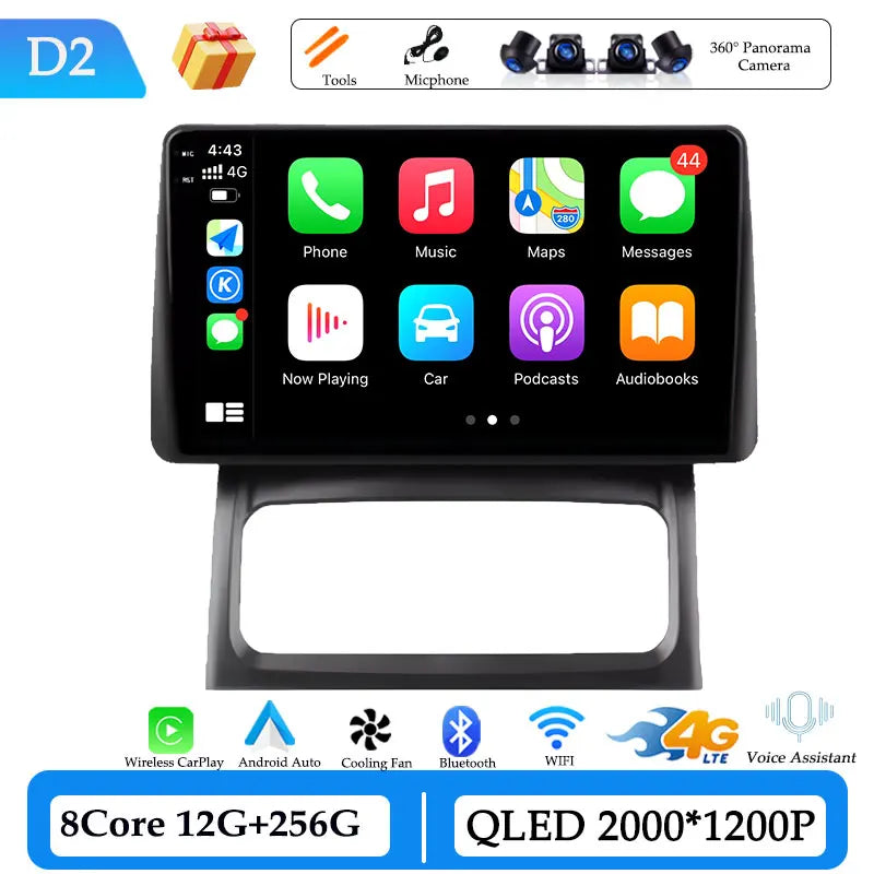 Android Car Stereo for Renault Clio 2 BB CB (2001–2012) — Wireless CarPlay, GPS, DSP, WiFi