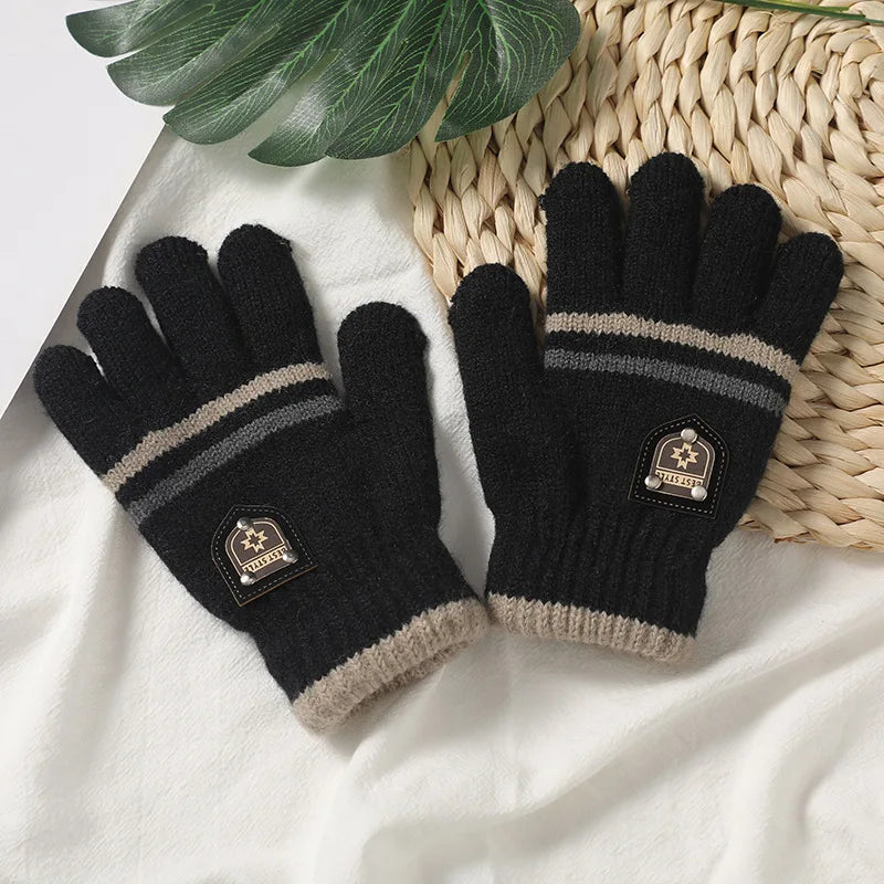Kids Knit Winter Gloves - Double Layer Gloves for Boys and Girls - photo 4