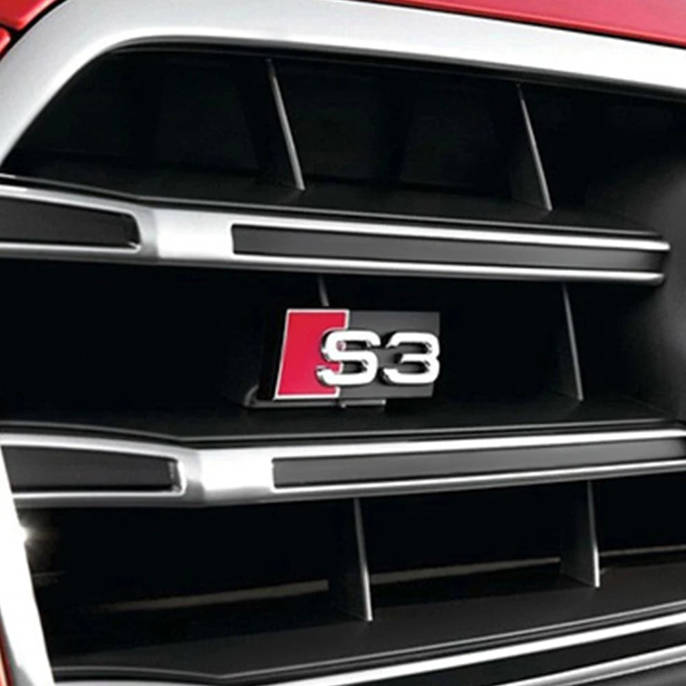 1pc ABS Car Styling Grill Front Hood Badge Grille Emblem Buckle Decoration For Audi S3 S4 S5 S6 S7 Logo Sticker Auto Accessories