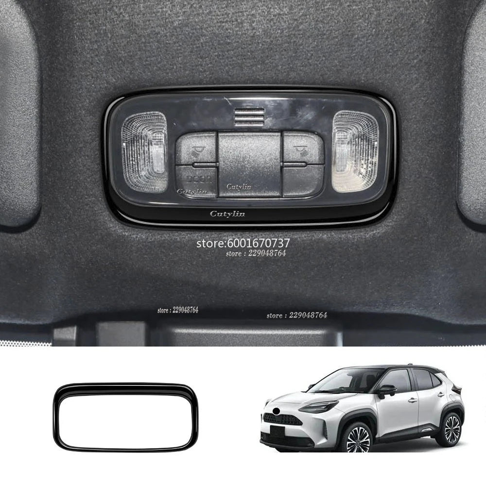 For Toyota Yaris Cross 2020 2021 2022 2023 ABS Black Car Accessories Window Switch Decoration Steering Wheel Frame Cover Trim