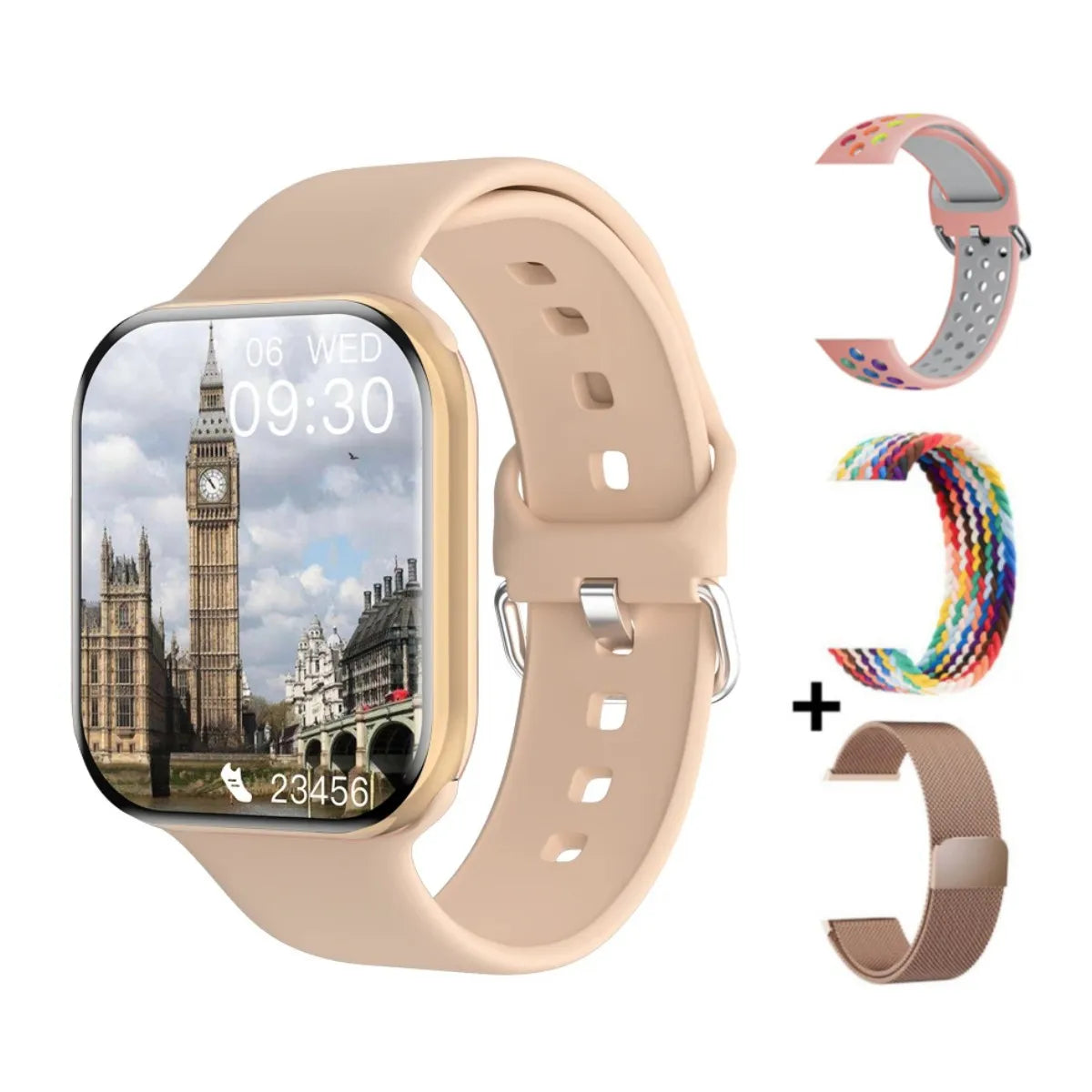 Smart Watch Series 10 – 1.9" OLED HD Screen, GPS, NFC, BT Calling, Wireless Charging, IP68 | iOS & Android | Multiple Strap Options