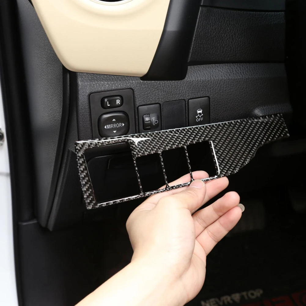 Black Carbon Fiber Car Interior Decoration Protection Sticker Auto Accessories For Toyota Corolla 2014 2015 2016 2017 2018