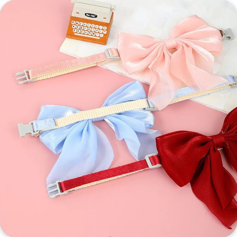 Cat Collar Adjustable Pet Bow Tie Collars for Small Cats Dogs Fashion Fancy Kitten Necktie Buckle Necklace Pet Accessoreis