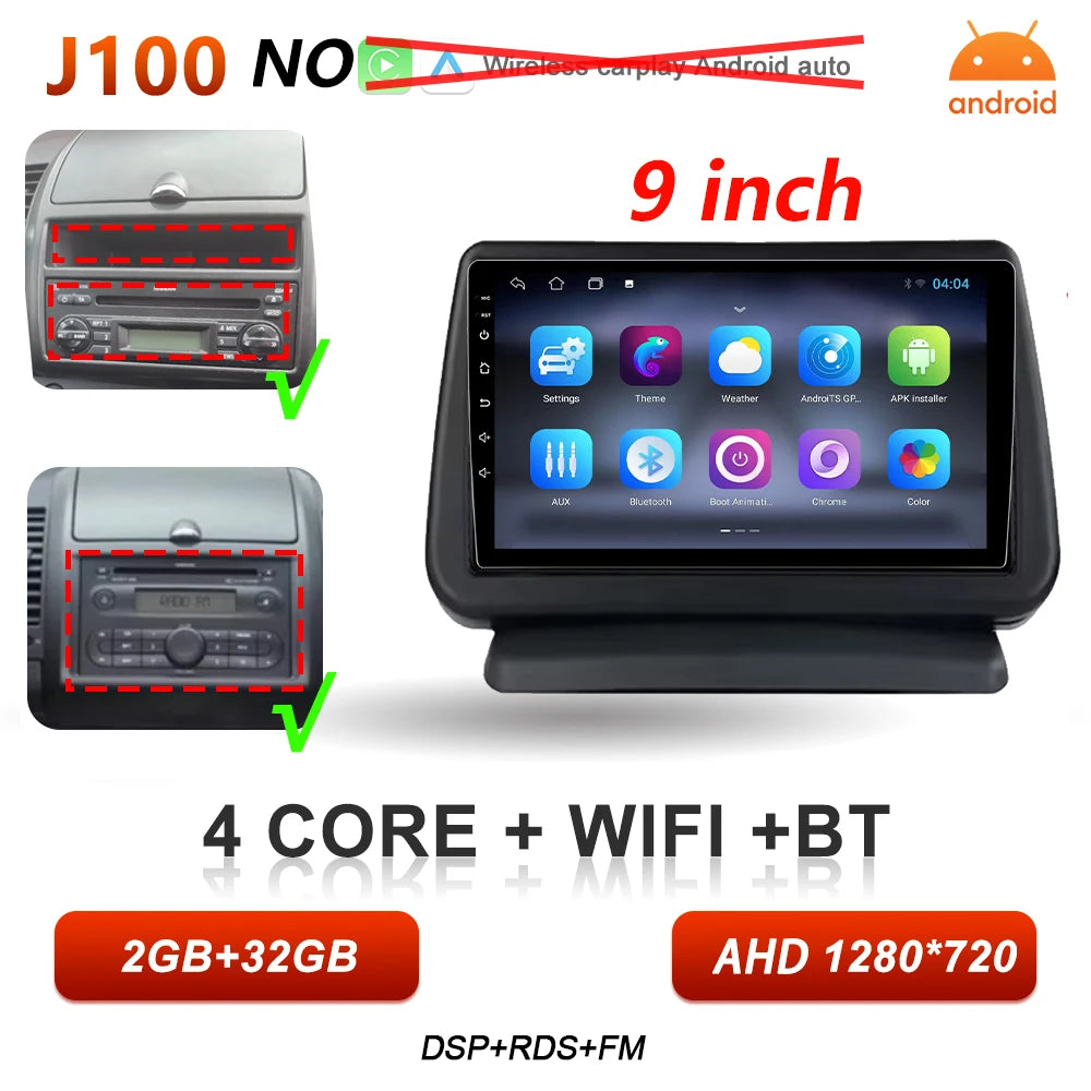 Android 16 Auto Car Radio For Nissan Note 2004 2005 2006 2007 2008 - 2012 Carplay Multimedia Player GPS Navigation DSP BT Stereo