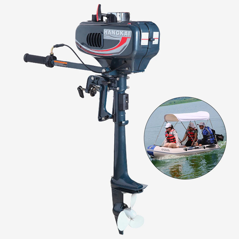Two-Stroke 3.6 HP Petrol Water-Cooled Inflatable Fishing Kayak Boats Outboard Motor Assault Boat Canoeing Engine Motors