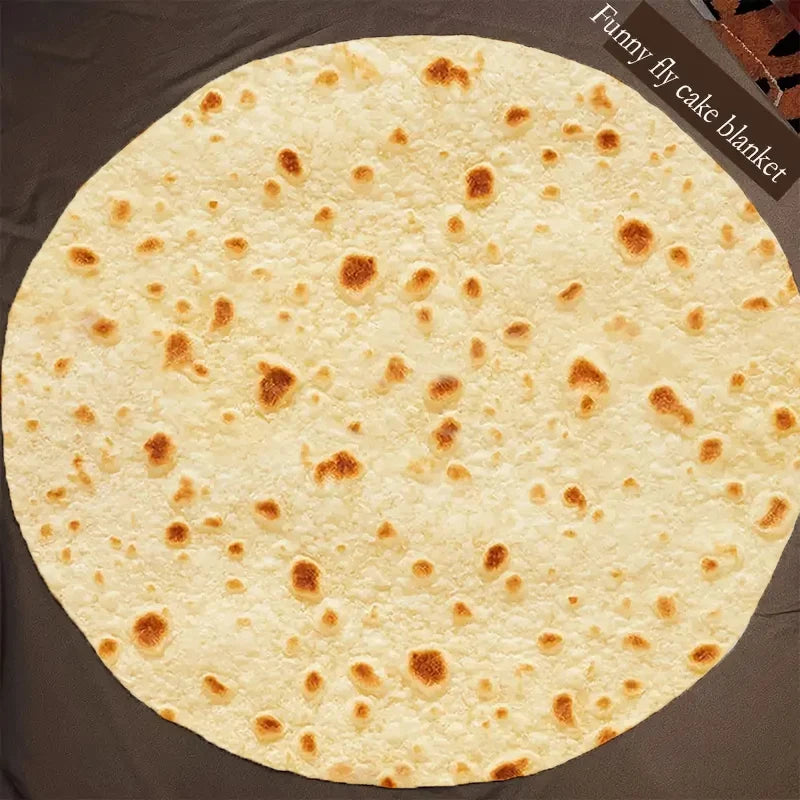 Tortilla Print Round Flannel Blanket