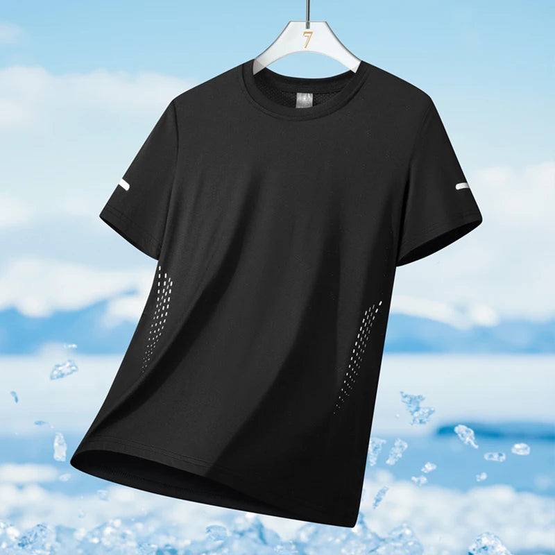 Men's Quick-Dry Reflective Running T-Shirt (S–5XL)