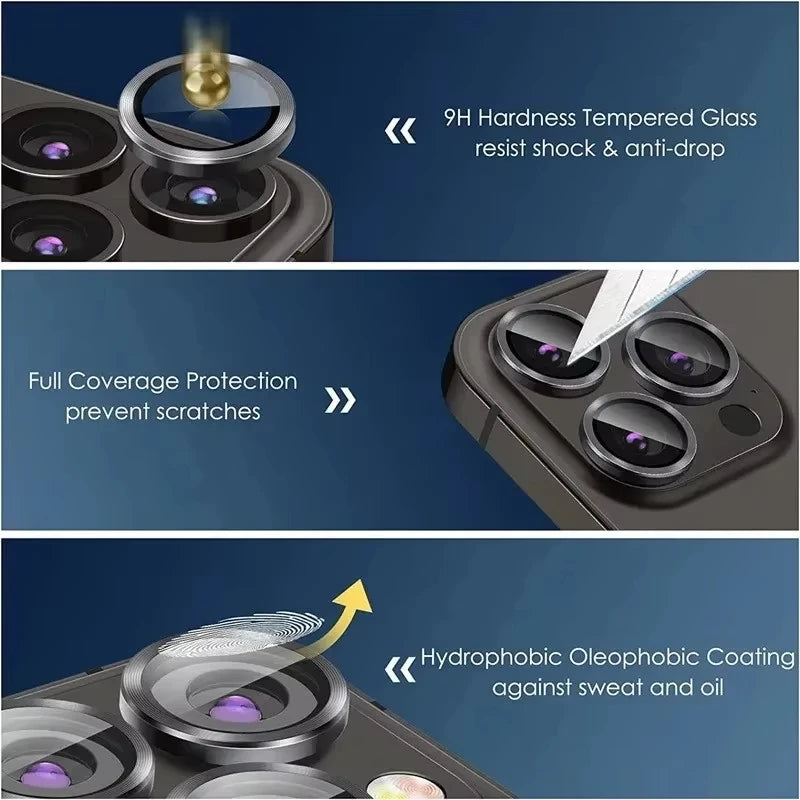 Metal Camera Lens Protector Glass For iPhone 16 17 15 13 11 12 14 Pro Max Air Back Lens Protection Film For iPhone 12 13 Mini