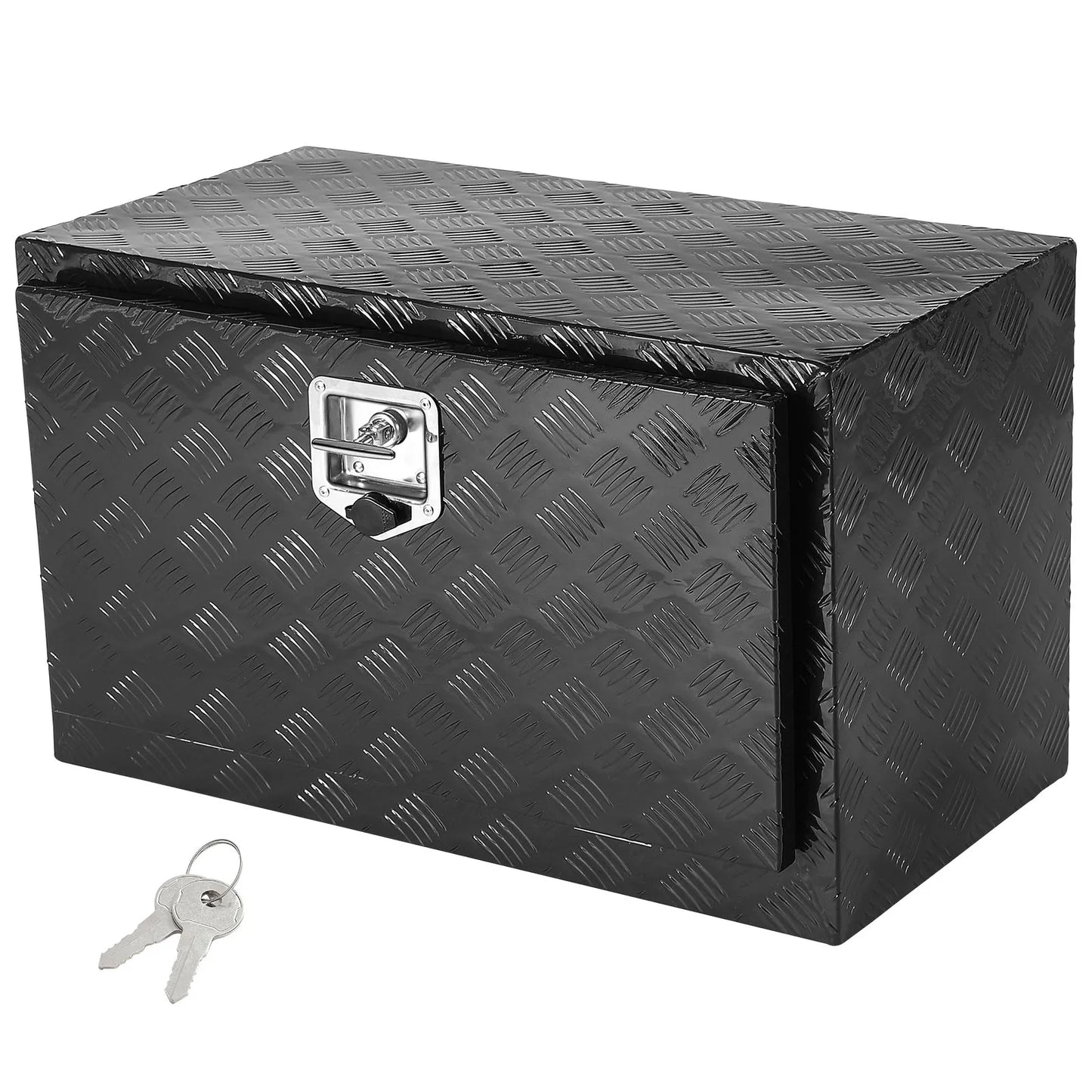 SucceBuy Underbody Truck Box Pickup Storage Box Heavy Duty Diamond Plate Tool Box with Lock&Keys Waterproof Trailer Storage Box