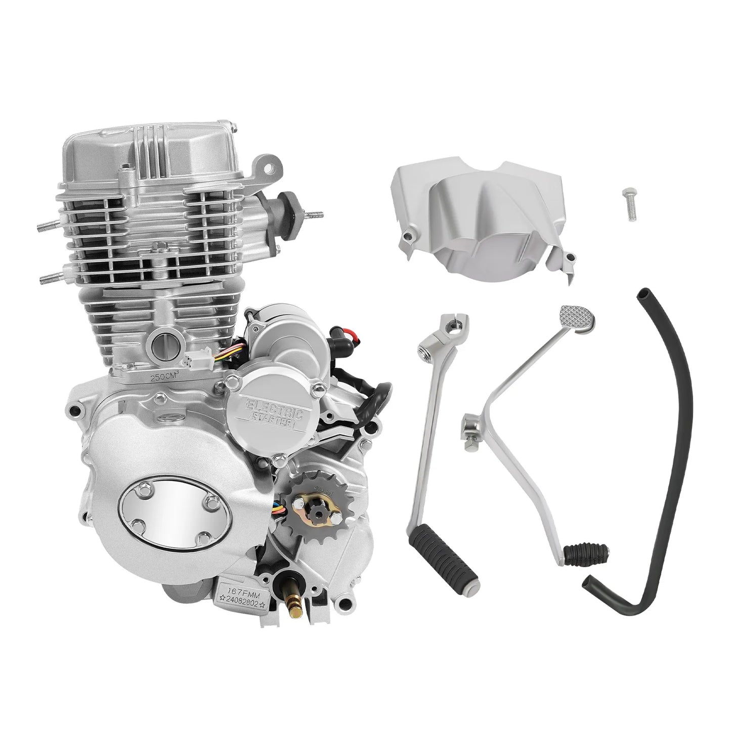 4 Stroke 250cc DIRT BIKE ATV Engine Motor, with 5 Speed Transmission Electric Start, Single Cylinder For 200cc 250cc ATV Models