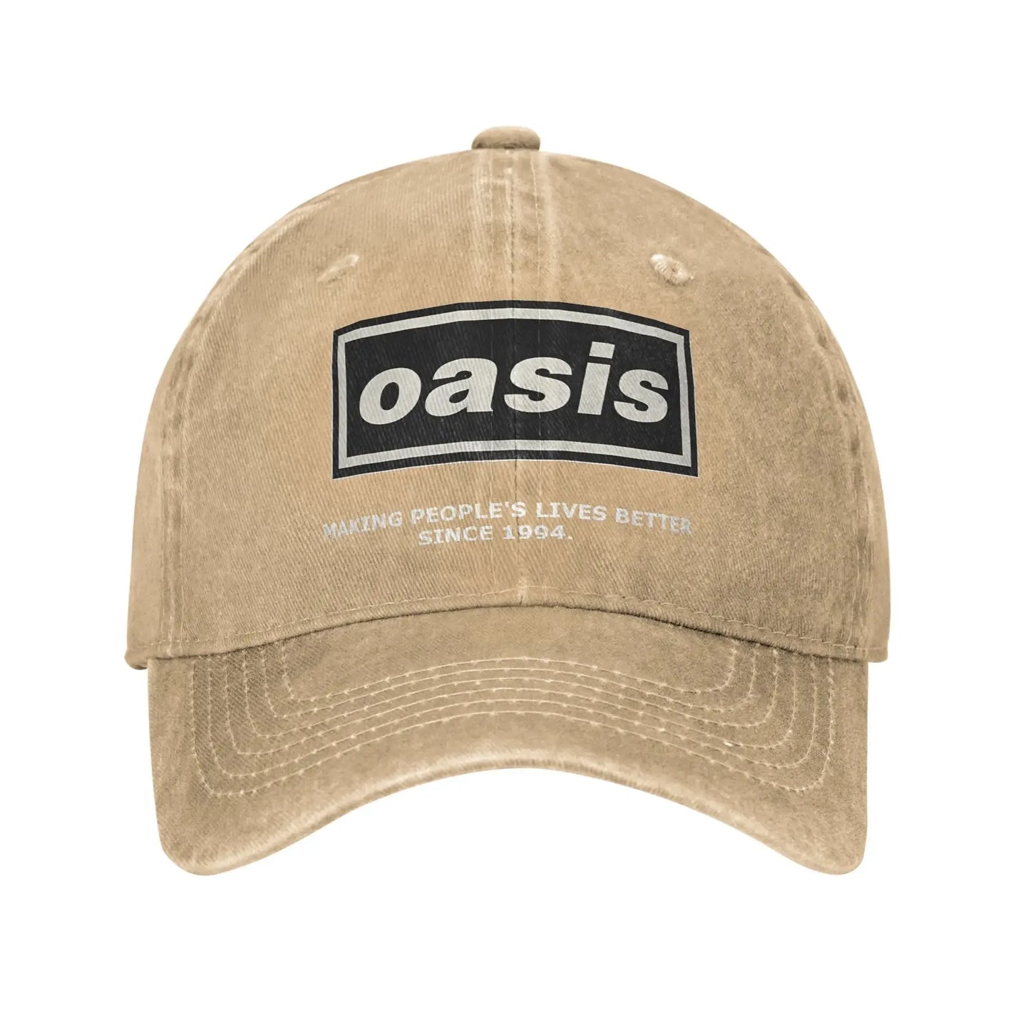 Oasi Band Logo Casual Baseball Cap Trucker Hot Sale Hiking Fishing Hip Hop Hats Fashion Men's Baseball Cap