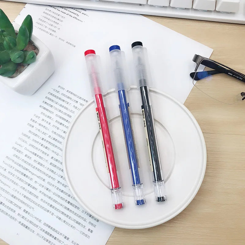 Japan Fine Point Pen 0.35mm Black Blue Red Ink Gel Pen Ballpoint Pen School Office Student Writing Stationery Supply